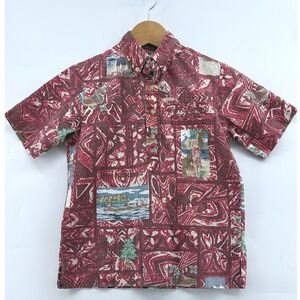 Reyn Spooner Limited 2007 Kids Hawaiian Christmas Shirt Mele Kalikimaka M 10-12